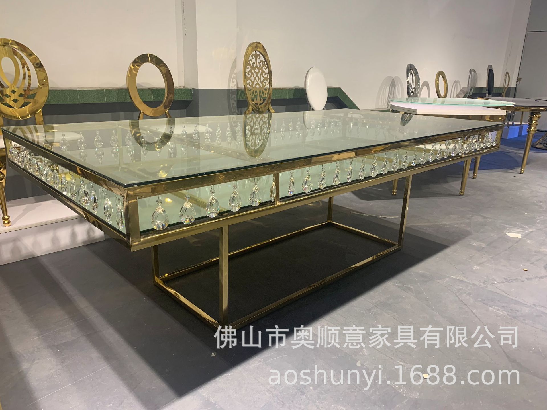 婚庆派对不锈钢镀金家具直销