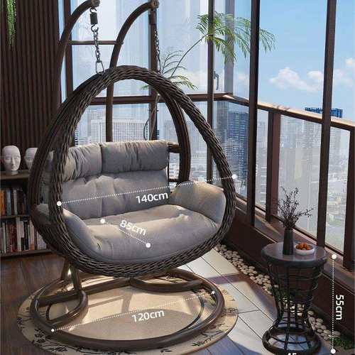 吊篮藤椅家用摇篮椅室内阳台吊椅庭院鸟巢掉吊兰双人秋千懒人吊床