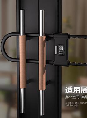加厚U型锁挂锁玻璃门防水防锈锁门锁u型锁锁具锁家用加长密码锁