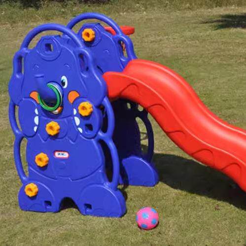 幼儿园家庭多人千秋滑梯玩具/户外儿童小象双滑梯+秋千/滑滑梯