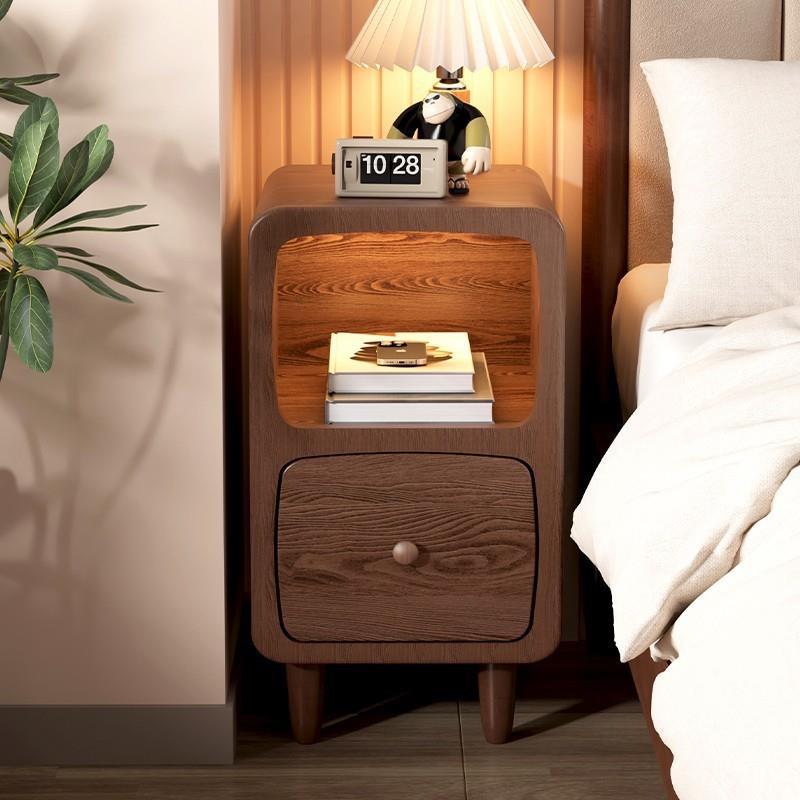 床头柜迷你小型极窄简约床边柜卧室收纳超窄夹缝置物架实木大抽屉