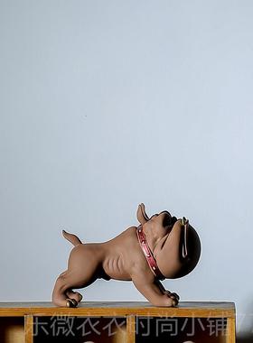 新款陶瓷工艺品招客财旺财新年摆狗摆件中创式家居厅意动物小狗装