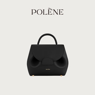 Nano 黑色光滑牛皮酒窝包 One Polene波灵恩Number