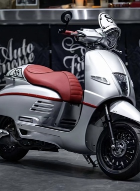 新款电喷标志姜戈150CC复古ABS踏板车男女款代步省油助力摩托车