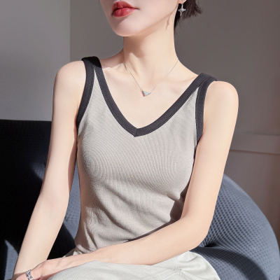 小众高级感撞色V领休闲针