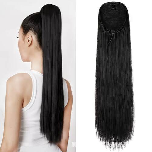 假发女化纤抽绳长马尾辫ponytail