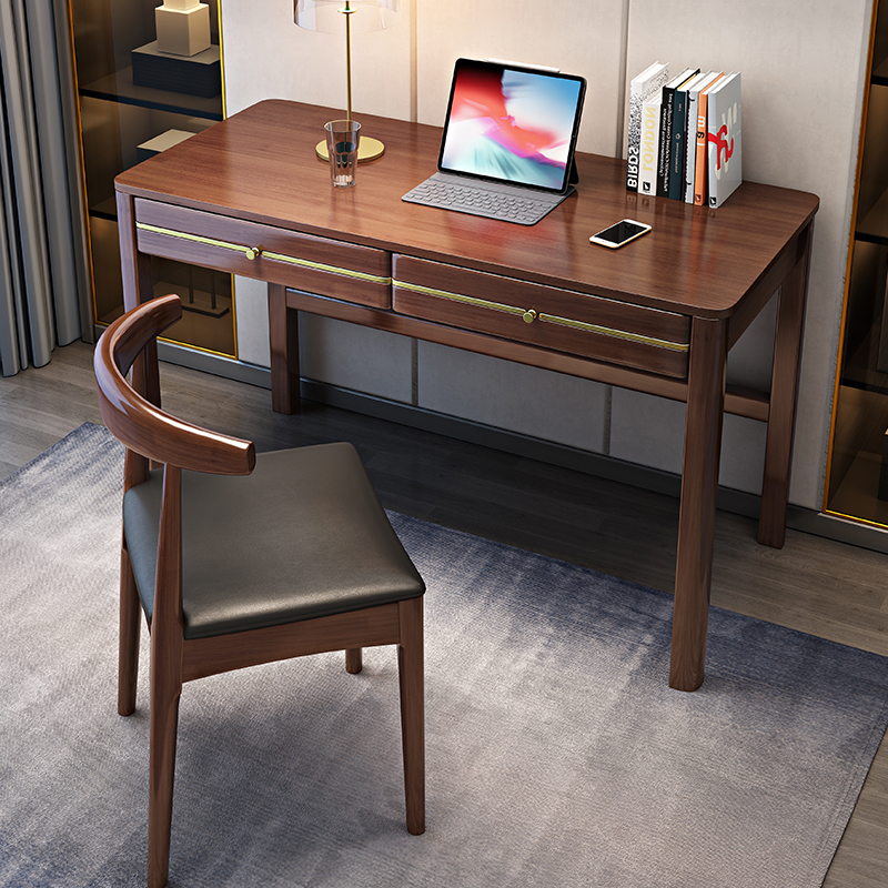 CBD官方实木书桌80cm高简约家用成人办公桌50窄小型学生学习桌卧