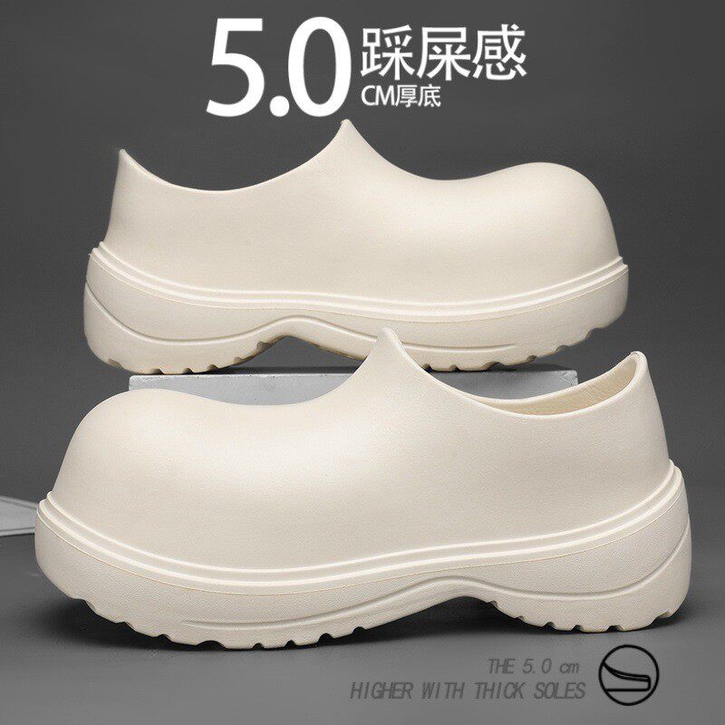 EVA厚底德比鞋跨境男女防滑米奇大头鞋ins风水鞋雨靴一脚蹬