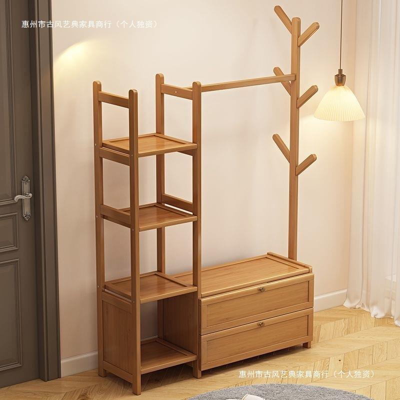 衣帽架落地立式简易组装多功能置物架衣服房间进门卧室家用挂衣架