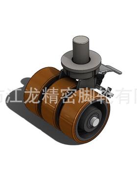 6英寸1350kgs超重型脚轮双孖轮刹车万向固定轮重型龙门架设备