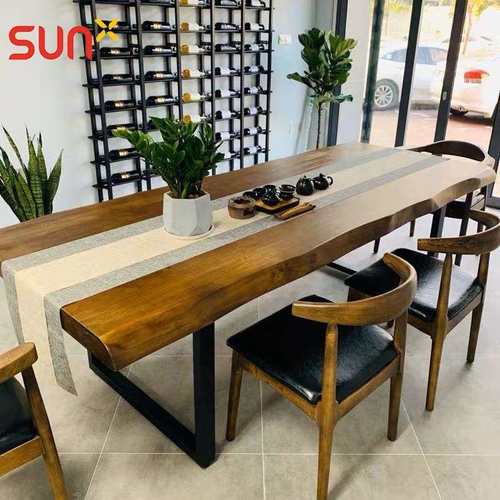 实木会议桌长桌简约现代原木大板桌工作台办公洽谈电脑桌子长条桌