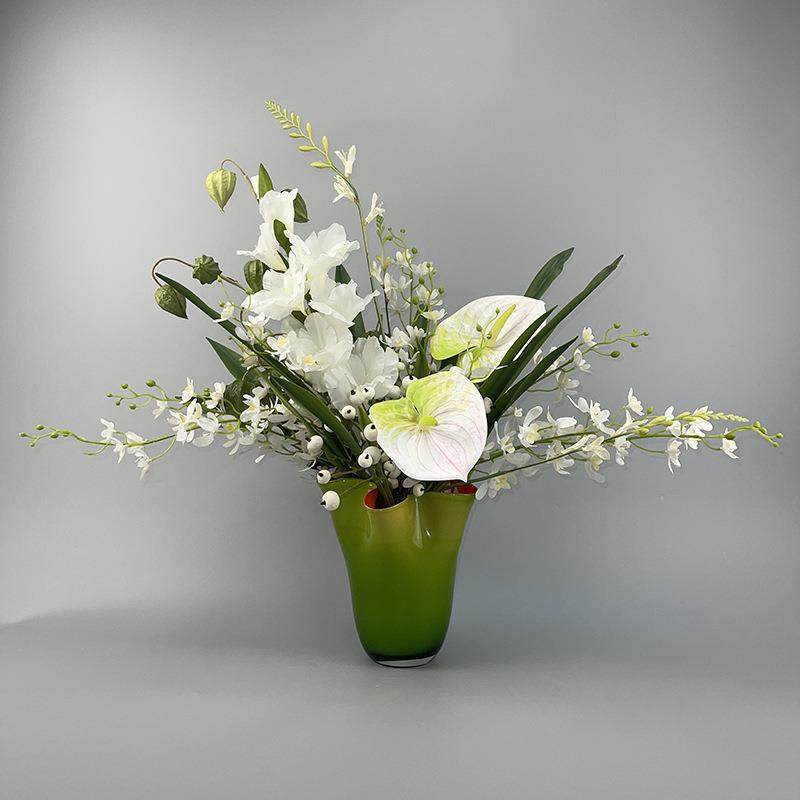 样板房现代仿真摆花高端客厅餐桌假花售楼处摆件轻奢花艺软装饰品