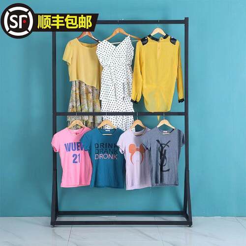 服装货架落地式衣架卧室家用双层晾衣架jk制服挂衣架双杆简易衣架