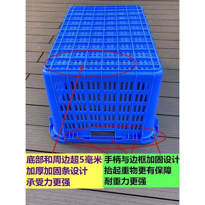 塑料周转筐大号箩框蔬菜水果水产篓筐加厚快递物流筐框子长方形