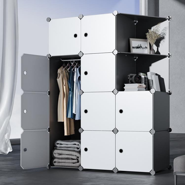 简易衣柜家用卧室组装收纳柜子出租房布衣橱宿舍小储物柜结实耐用