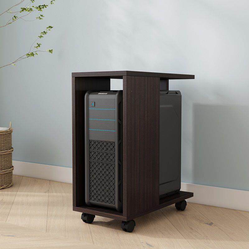 台式电脑主机托架打印机一体置物架办公室可移动多层落地机箱底座