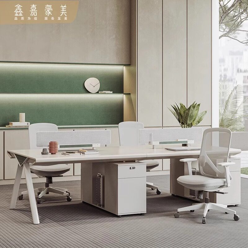 职员办公桌椅组合4/6人卡座
