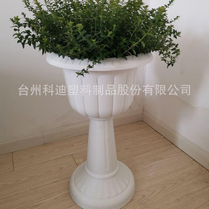 外贸出口轻奢欧式别墅庭院摆设时尚大小号组合式塑料花盆园艺用品