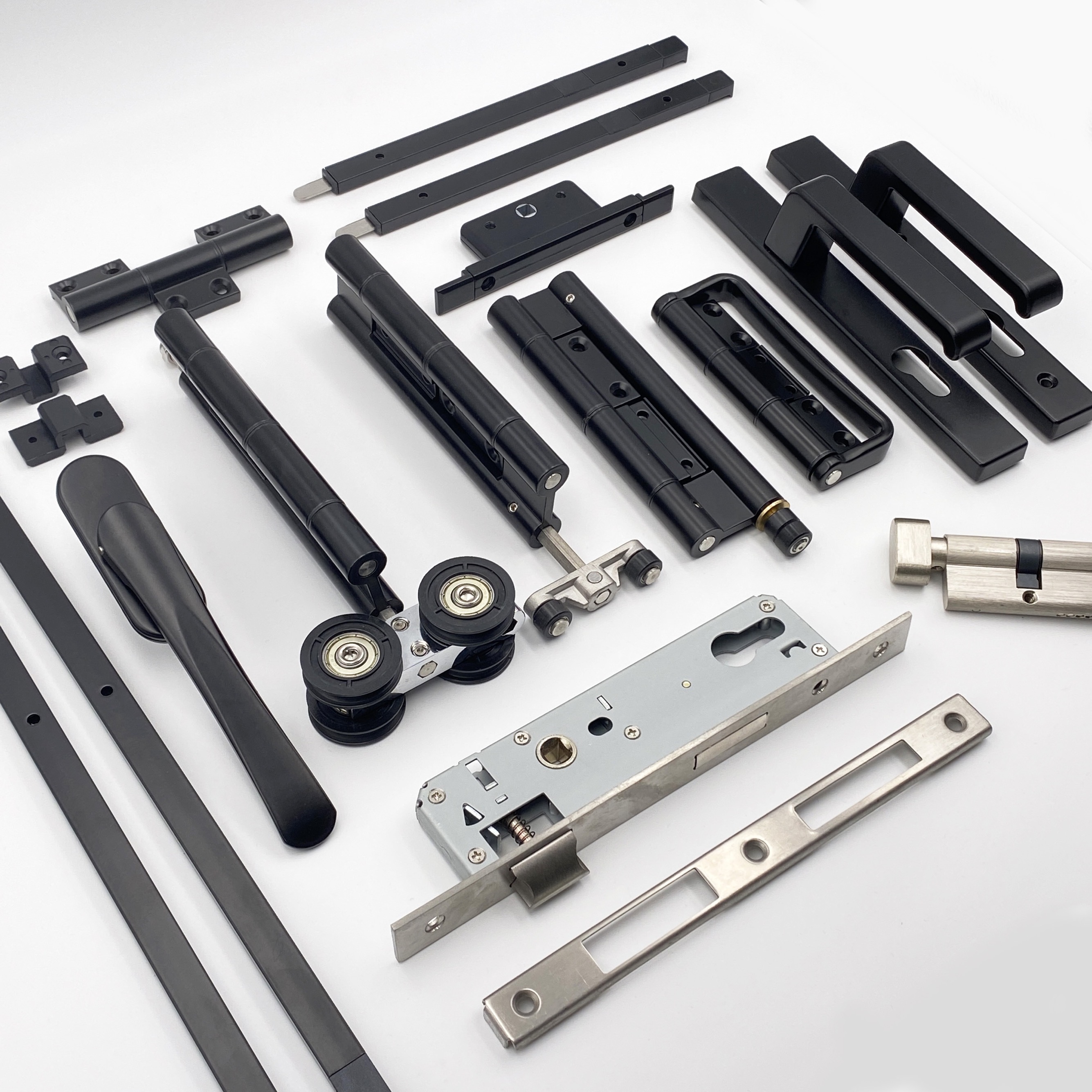 铝合金上折叠窗合页铰链提升折叠窗户荷叶黑色折页50小折叠门配件