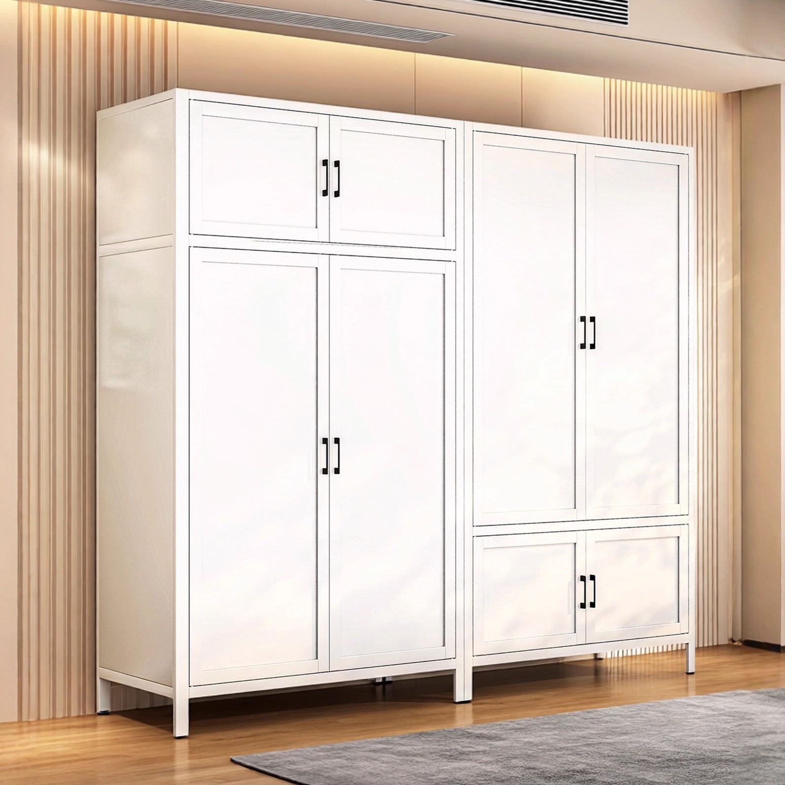 卧室落地大容量钢制衣柜无甲醛