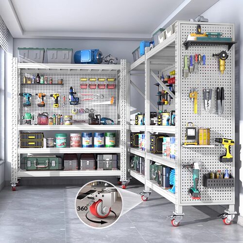 木澜升可移动万向轮储物架