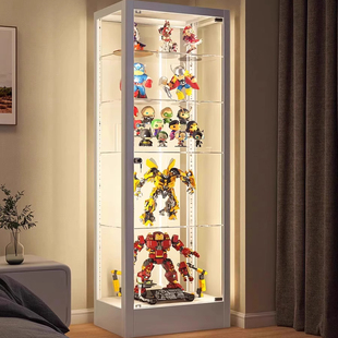 手办展示柜模型收纳展示架带灯玻璃柜痛柜家用防尘奖杯陈列柜酒柜