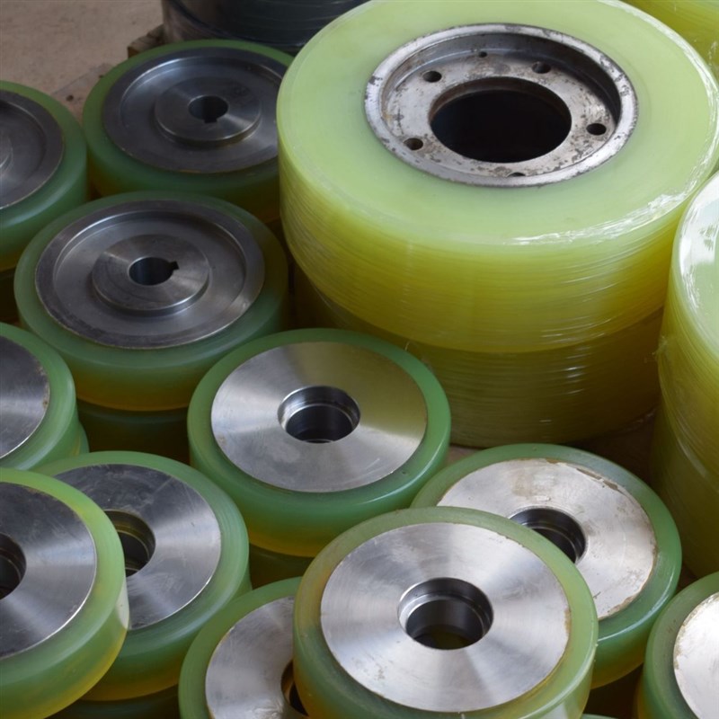 厂家生产天车行走从动轮轮 聚氨酯PU包胶轮 硬度90度 保证不脱胶