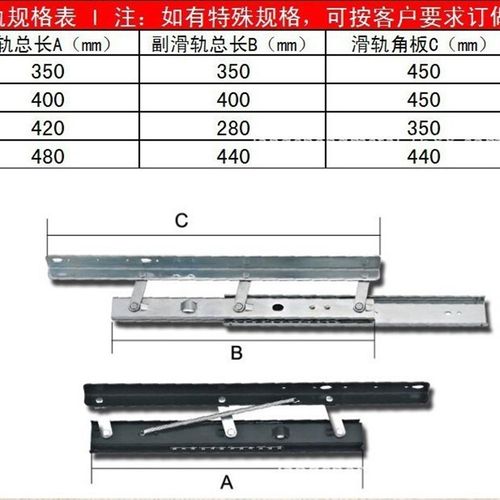 房车书台餐桌吧台厨柜抽拉上升降收缩折叠延伸增宽抽屉桌面滑轨道