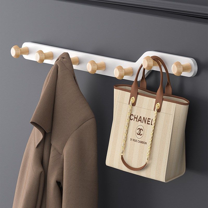 免打孔铁艺挂钩墙上粘钩家用壁挂挂衣钩玄关墙壁排钩卧室门后衣钩