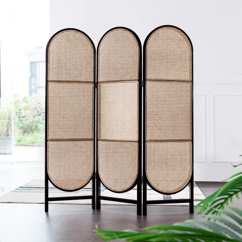 藤编折屏移动折叠真藤装饰隔断玄关酒店客厅办公藤艺实木屏风现代,基础建材,屏风,淘宝优惠券,粉丝福利购,淘宝优惠卷