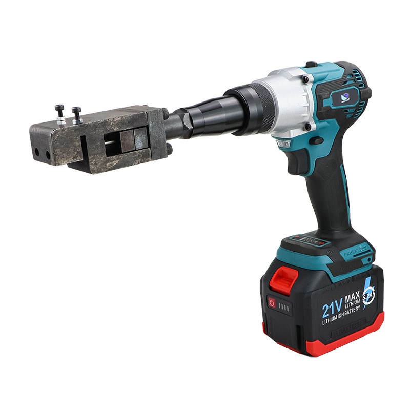 XP5锂电双孔沉头打孔枪角码合金铝材充电冲孔门窗合页打孔机