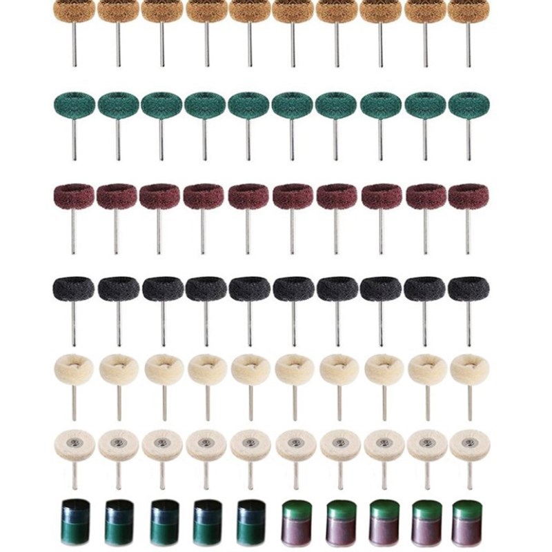 70PC金属打磨抛光羊毛轮纤维轮百洁布抛光膏抛光蜡