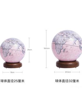 新款32CM HomeyGlbe宏微地球书房客厅办公室o窗摆件双语l地球橱仪