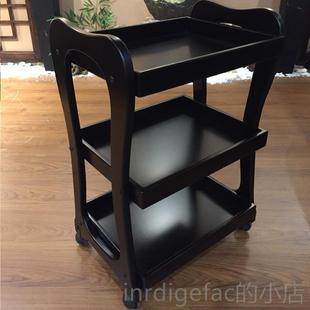 美容推车缩实压木三层美容容院小推车纹美绣美甲工具手推车包 新款