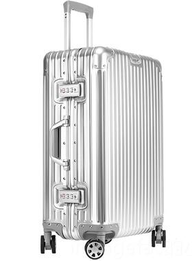 新款定制logo全铝镁金p红色女行李箱24寸男旅行s合u拉杆箱20箱登