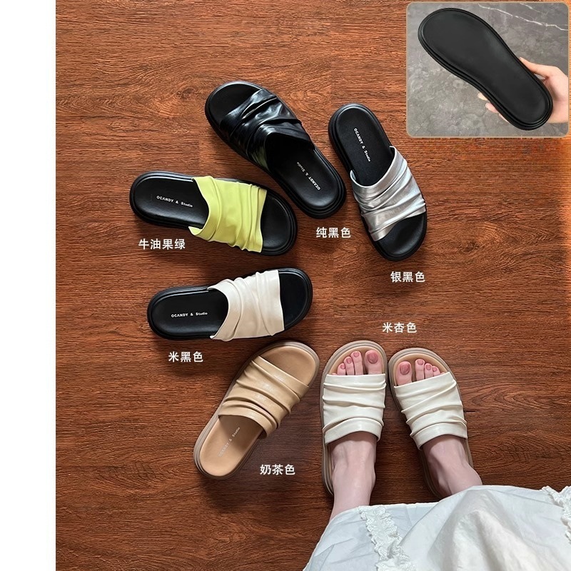 迦罗亚足弓鞋底大叔同款增高休闲一字拖凉鞋女2025春夏厚底凉拖