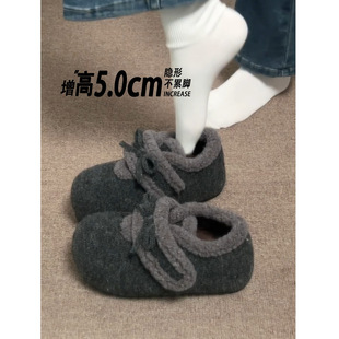 怪美主义 保暖防滑毛毛勃肯鞋 复古法式 女冬2025新款 子 雪地棉鞋