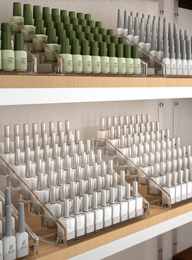 指甲油收纳桌面多层透明亚克力装口红眼影光疗胶工具美甲胶展示架