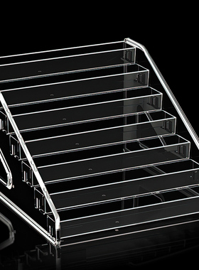 亚克力置物架透明阶梯吧唧口红烟酒美甲胶直播小摆件多功能展示架