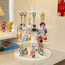 钥匙扣收纳架周边咕卡立牌陈列小手链架旋转挂钩多层首饰展示架