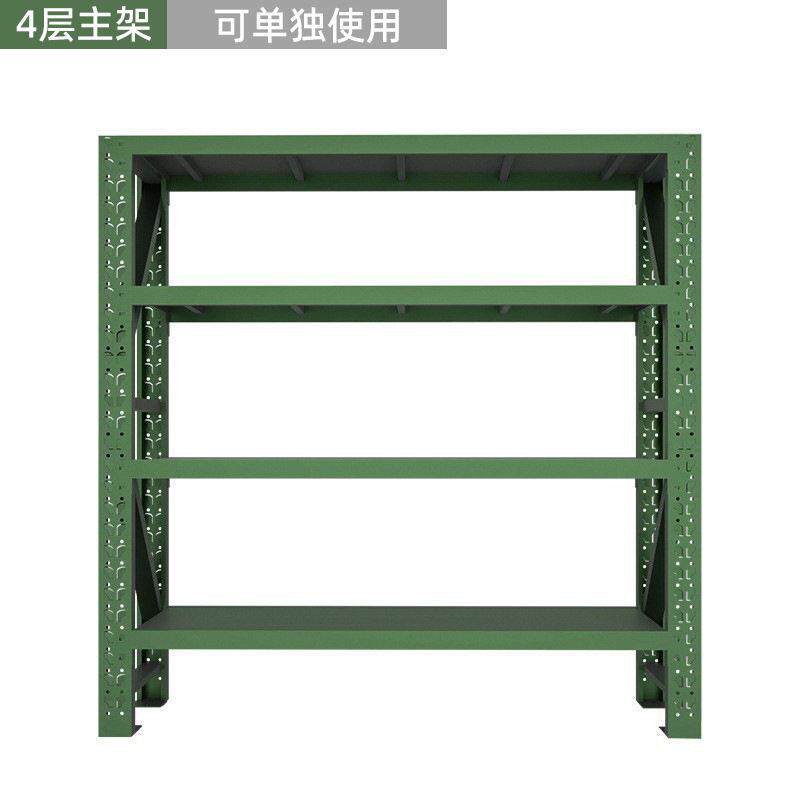 军绿色货架可移动带轮仓储货架工厂五金层板货架中重型仓库储物架