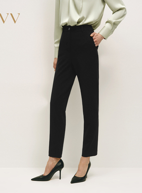 OVV秋冬女装经典基础易搭休闲通勤九分羊毛休闲裤GKCAJ34110A