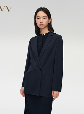 OVV春夏女装修身一粒扣平驳领简约单件西服外套GWXAJ14006A