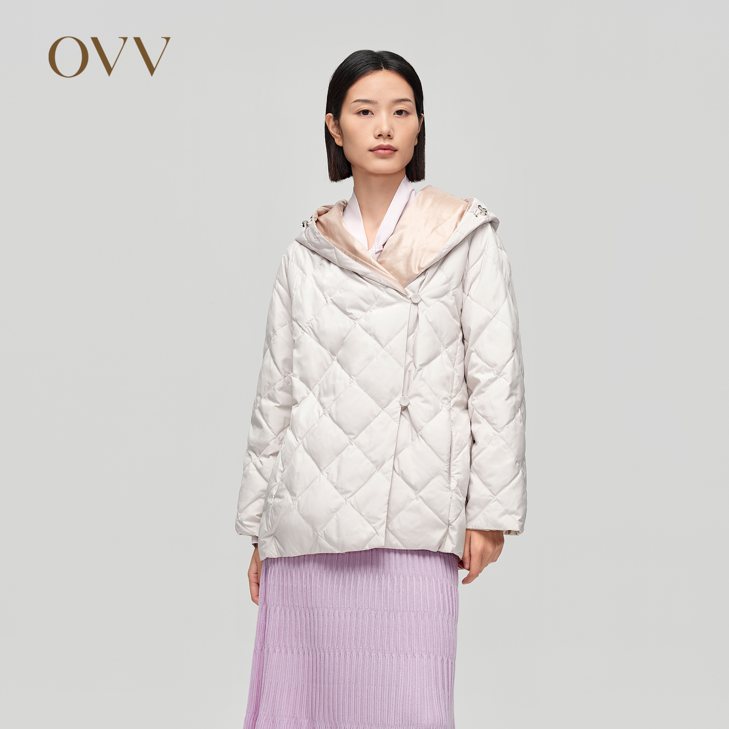 秋冬外套OVV翻领防风薄款