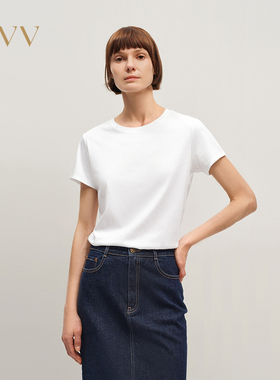 OVV2025秋冬新款经典舒适圆领简约直筒版型短袖T恤GNTBJ35104A