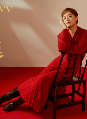 【新年红系列】OVV春夏女装黄金羊毛针织百褶半身裙GQAZJ14008A