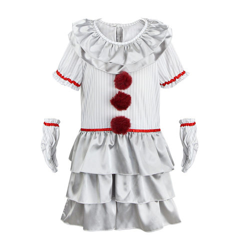 小丑回魂儿童女款cos服佩尼怀斯cosplay万圣节Pennywise表演服