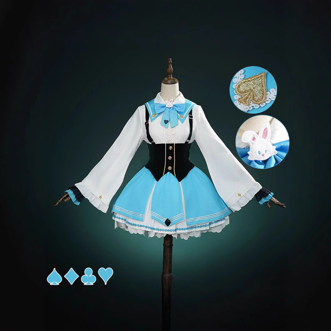 现货初音cos服女装三月兔cosplay未来连衣裙lolita