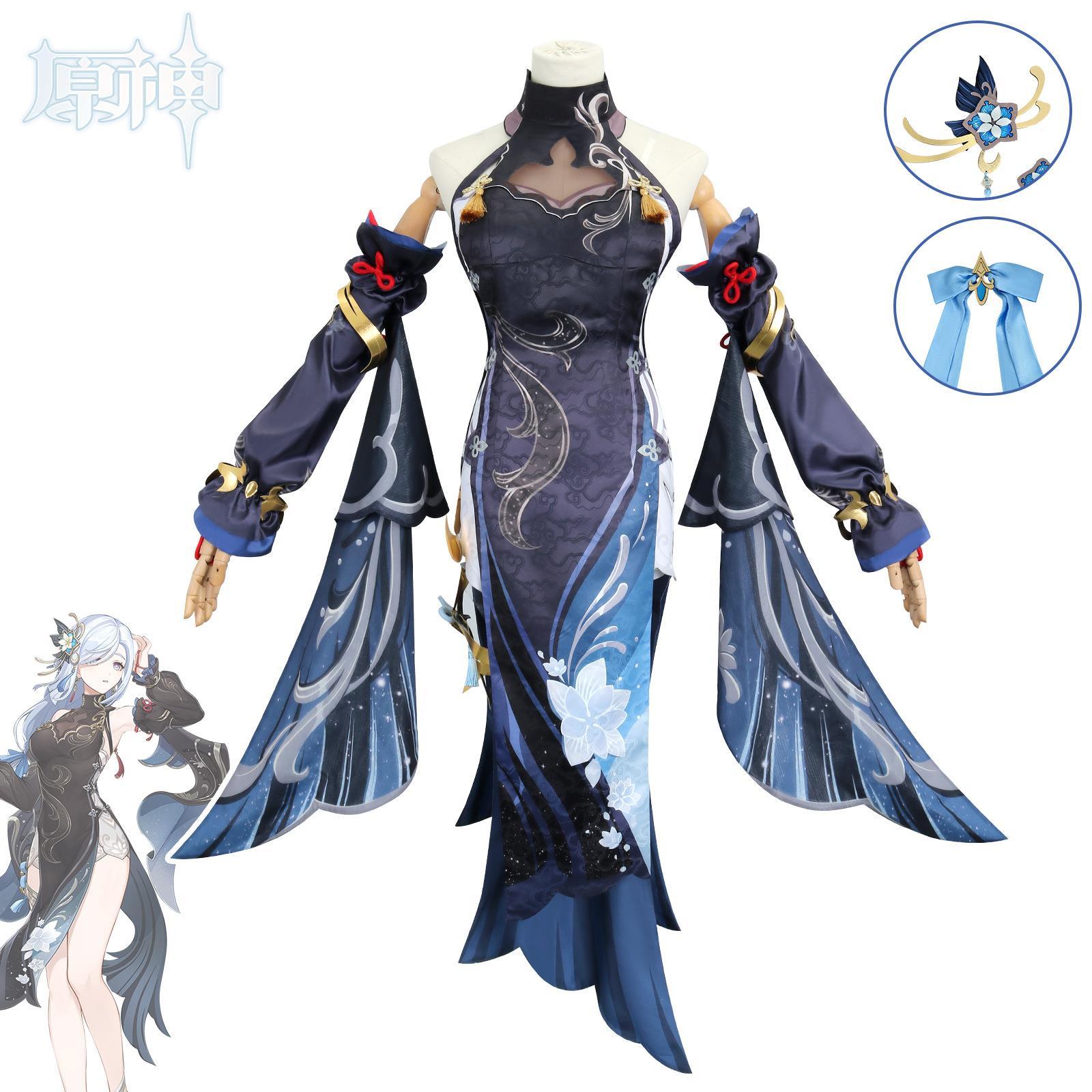 漫多服饰原神cos申鹤海灯节cosplay动漫服装申鹤冷花幽露cos服装