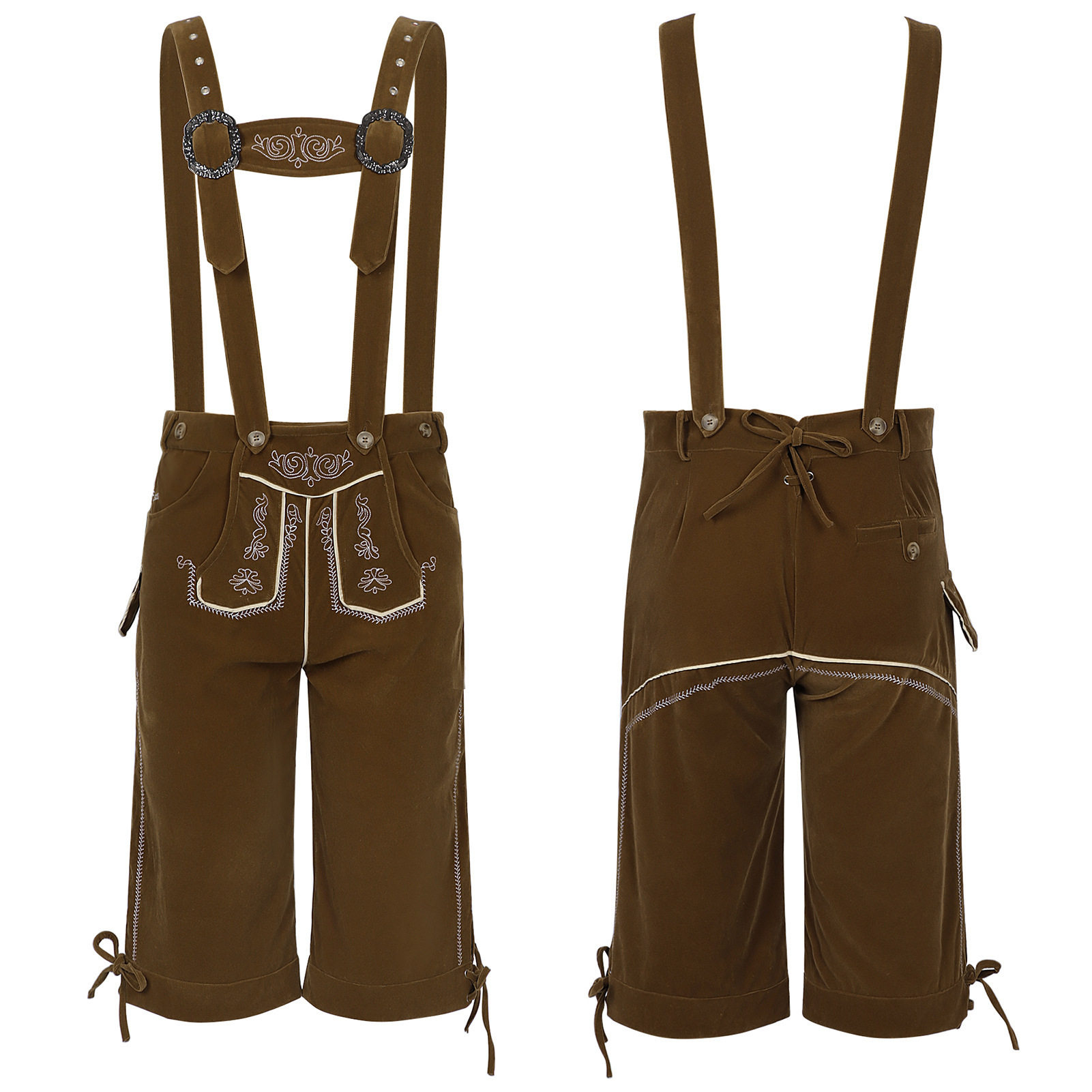 2025新款欧美德国慕尼男士啤酒节背带裤服装背带裤男式吊带裤